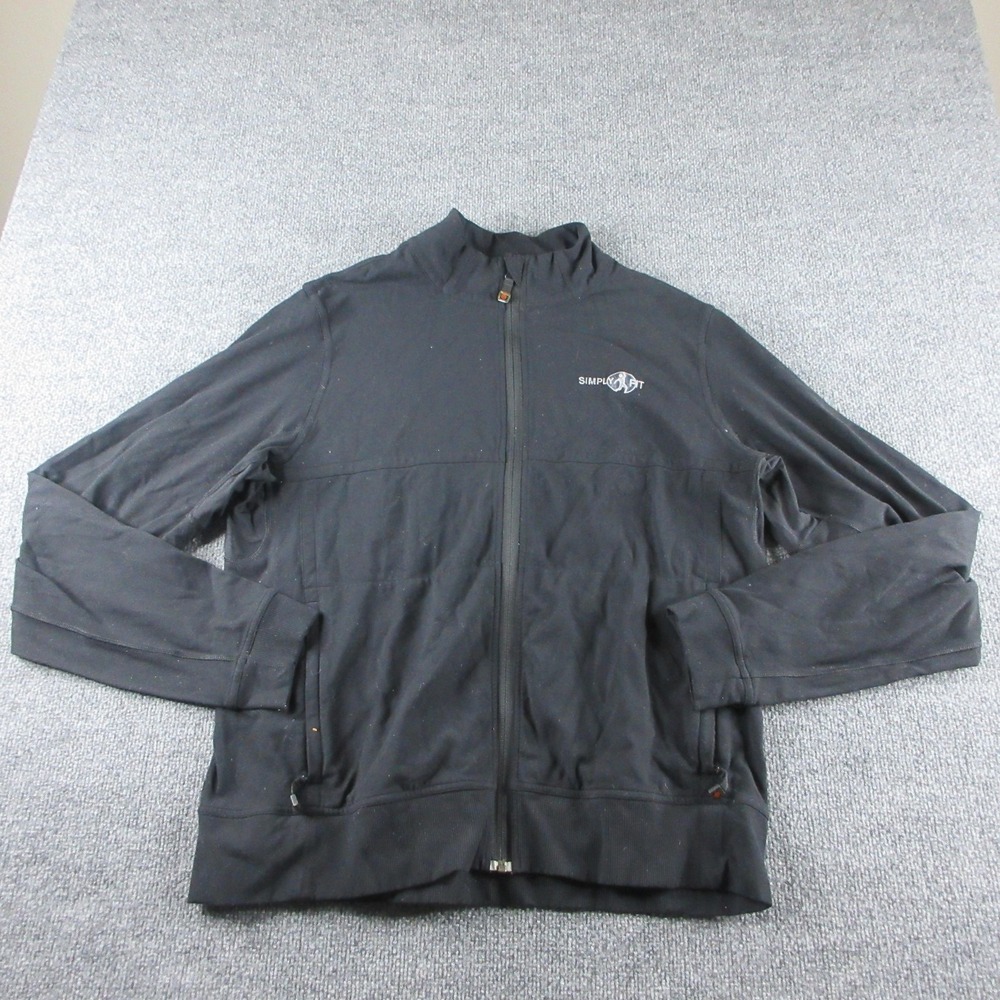 Lululemon Track Jacket Mens L Black Full Zip Stand Collar Workout Gym Stretch